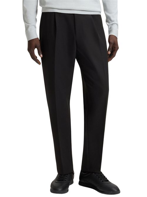 Pantaloni con fit affusolato in tessuto elasticizzato idrorepellente Boss Green | 50539085001